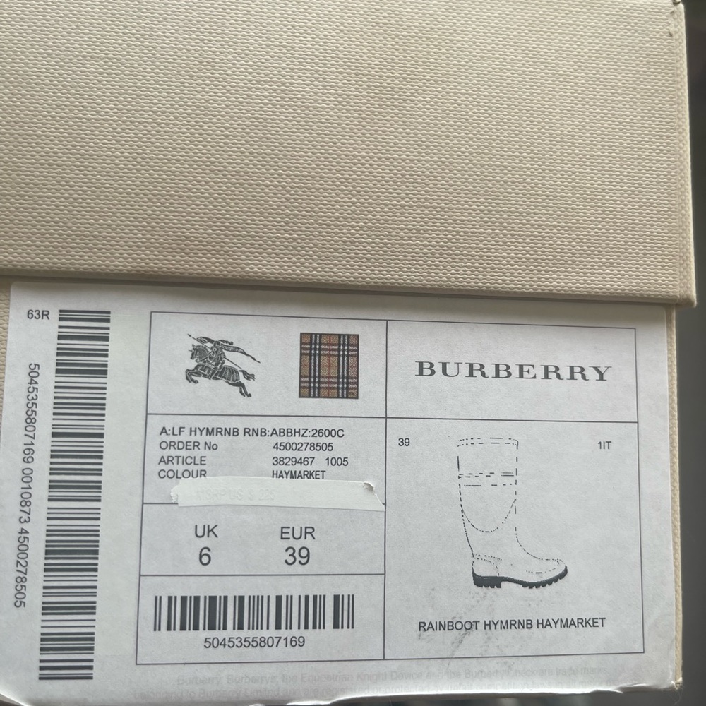 Burberry rain shoes. - Picture 5 of 5